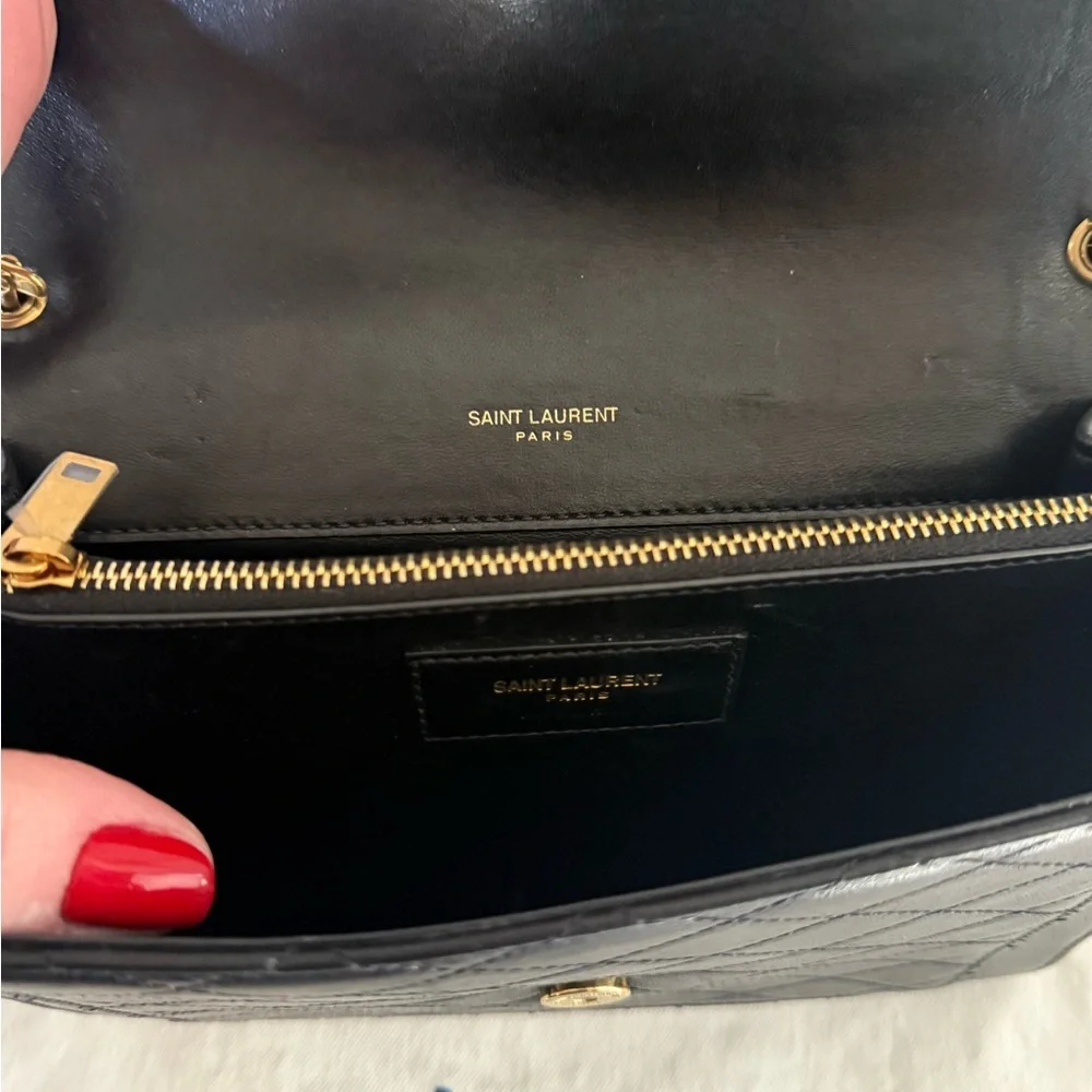 Saint Laurent Gaby Black Quilted Leather Shoulder Bag - Picture 16 of 16
